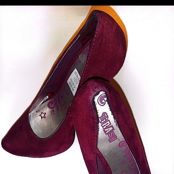 Stilletos Brash Burgundy Suede Heels shoes - Picture 2 of 4